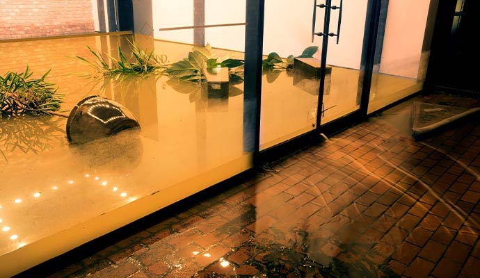 Flood damaged property