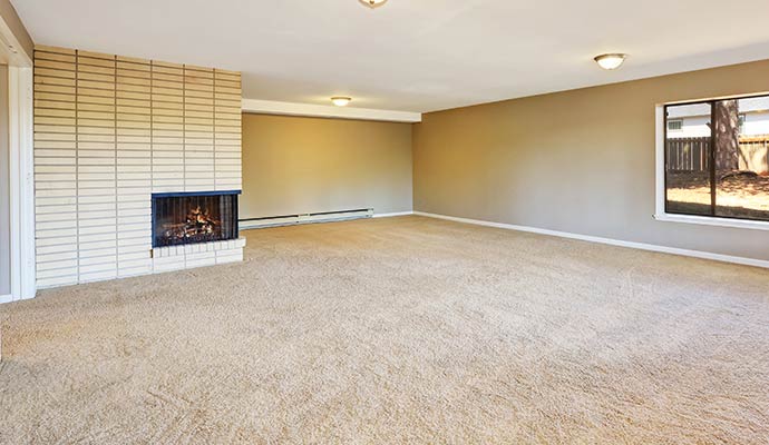 An empty carpeted floor