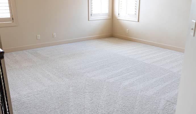 An empty clean carpeted room