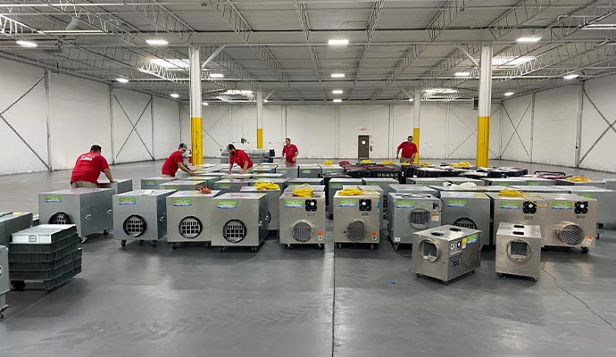 Equipment for water damage restoration