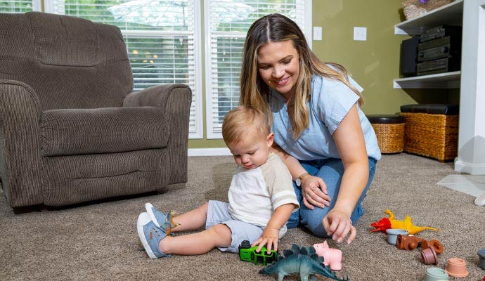Family enjoying odor free air