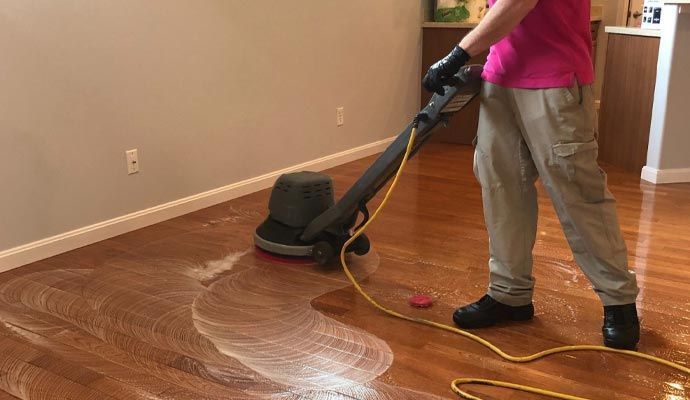 Professional wood floor cleaning service