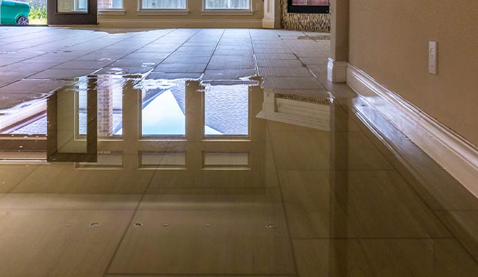 Water damaged floor